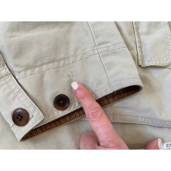 L.L. Bean Vintage Beige Barn Jacket/Chore Coat Wildlife Print Lining Corduroy XL - Picture 16 of 16